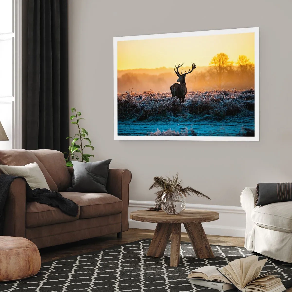 Poster - Gekroond op zijn landgoed - 50x40 cm