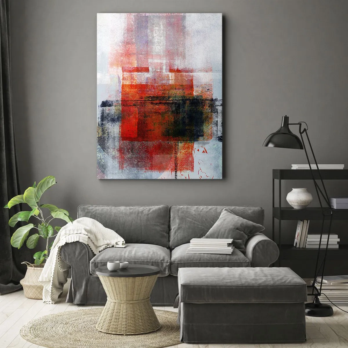 Schilderen op canvas - Een gloeiende compositie - 50x70 cm