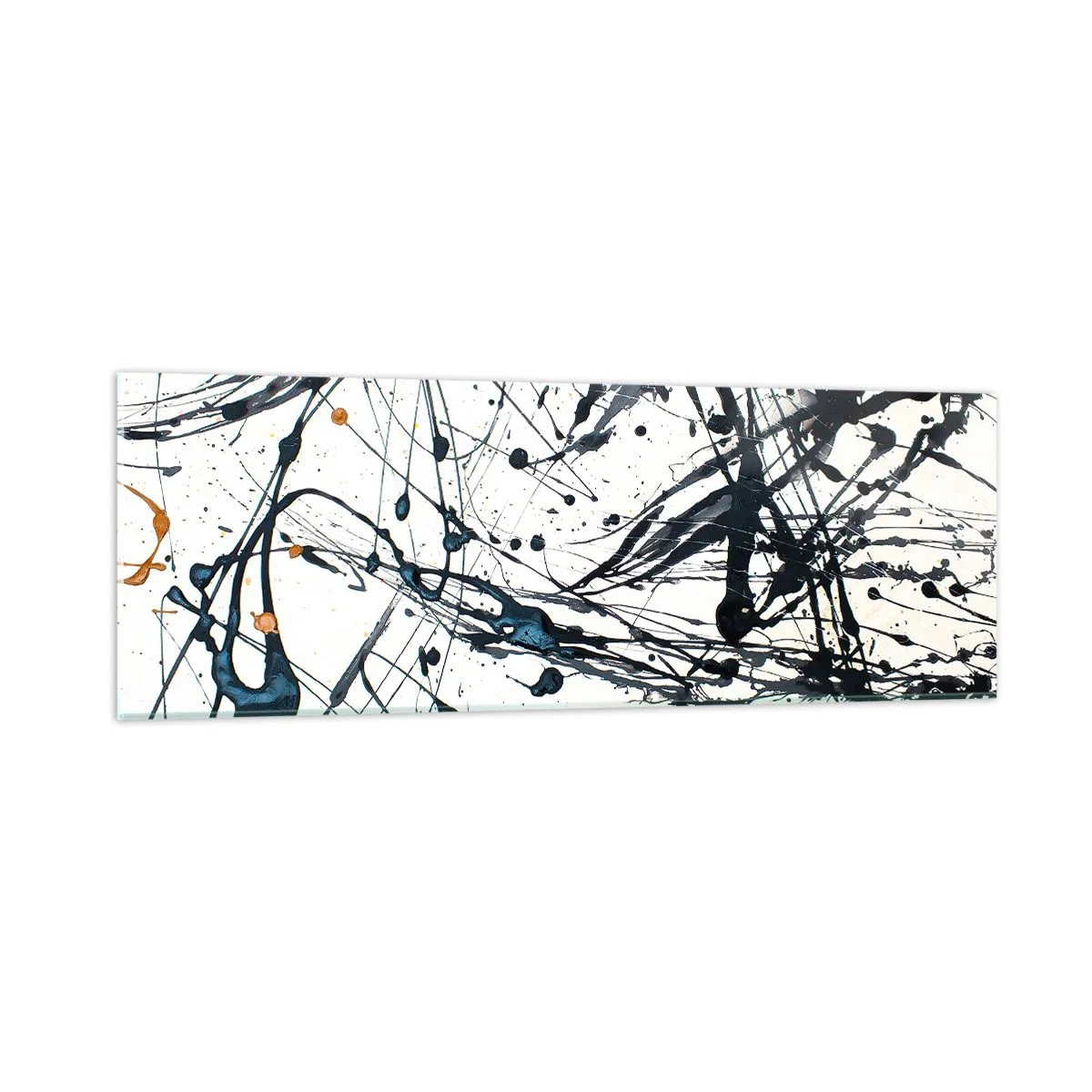 Schilderen op glas - Expressionistische abstractie - 90x30 cm