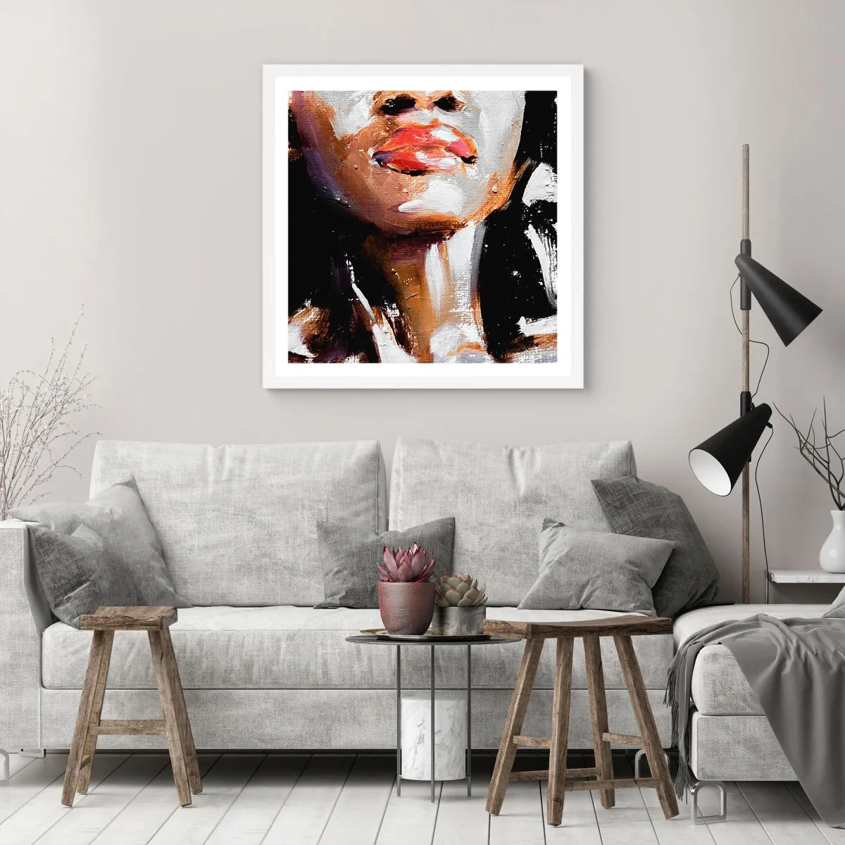 Poster in een witte lijst - Trots zonder vooroordelen - 60x60 cm