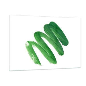 Schilderen op glas - Groene grap - 120x80 cm