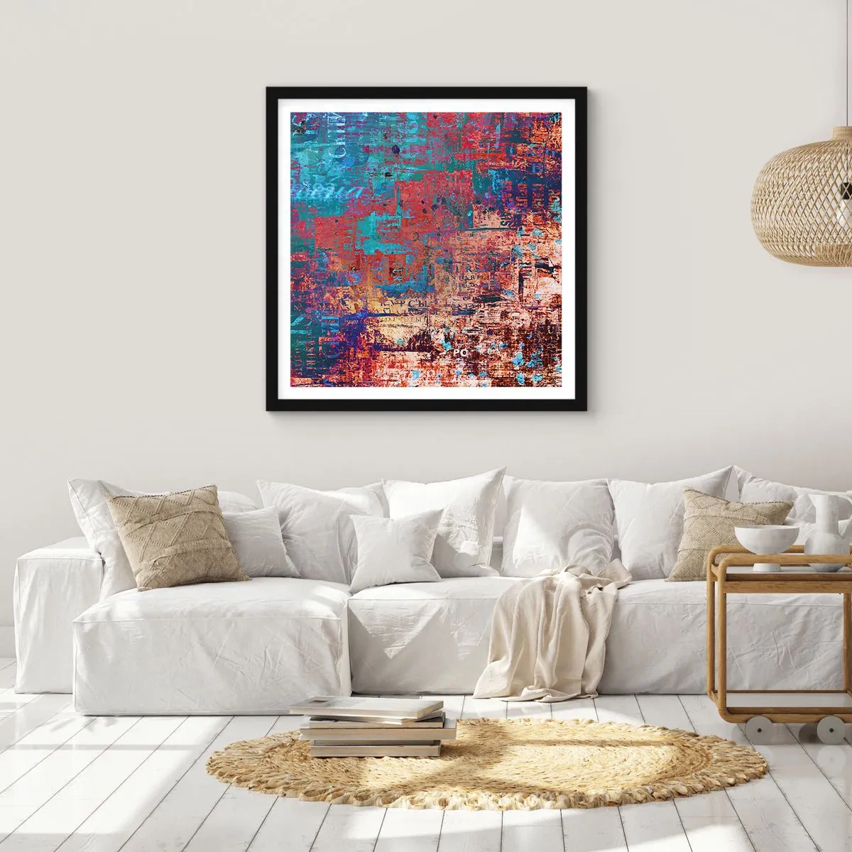 Poster in een zwarte lijst - Geheugen en vergetelheid - 50x50 cm