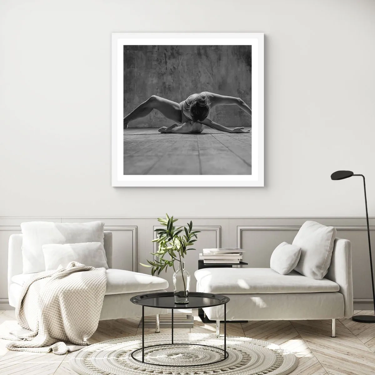 Poster in een witte lijst - Symmetrie gevonden - 50x50 cm