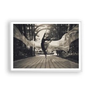 Poster in een witte lijst - De dans van de tuingeest - 100x70 cm