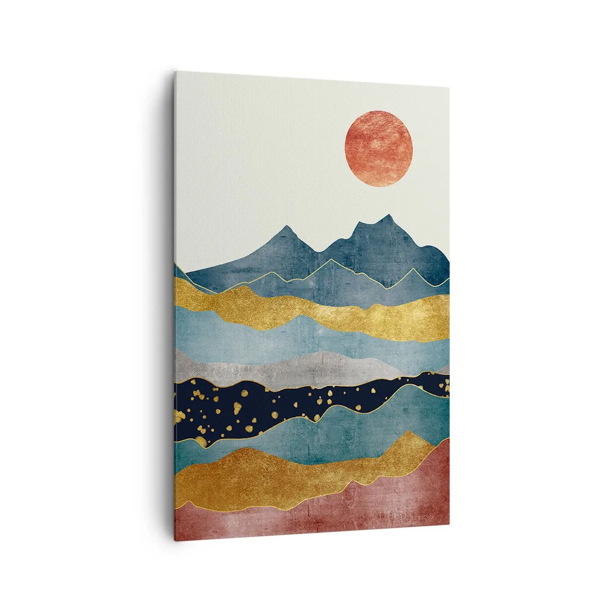 Schilderen op canvas - Een dwarsdoorsnede van de wereld - 80x120 cm