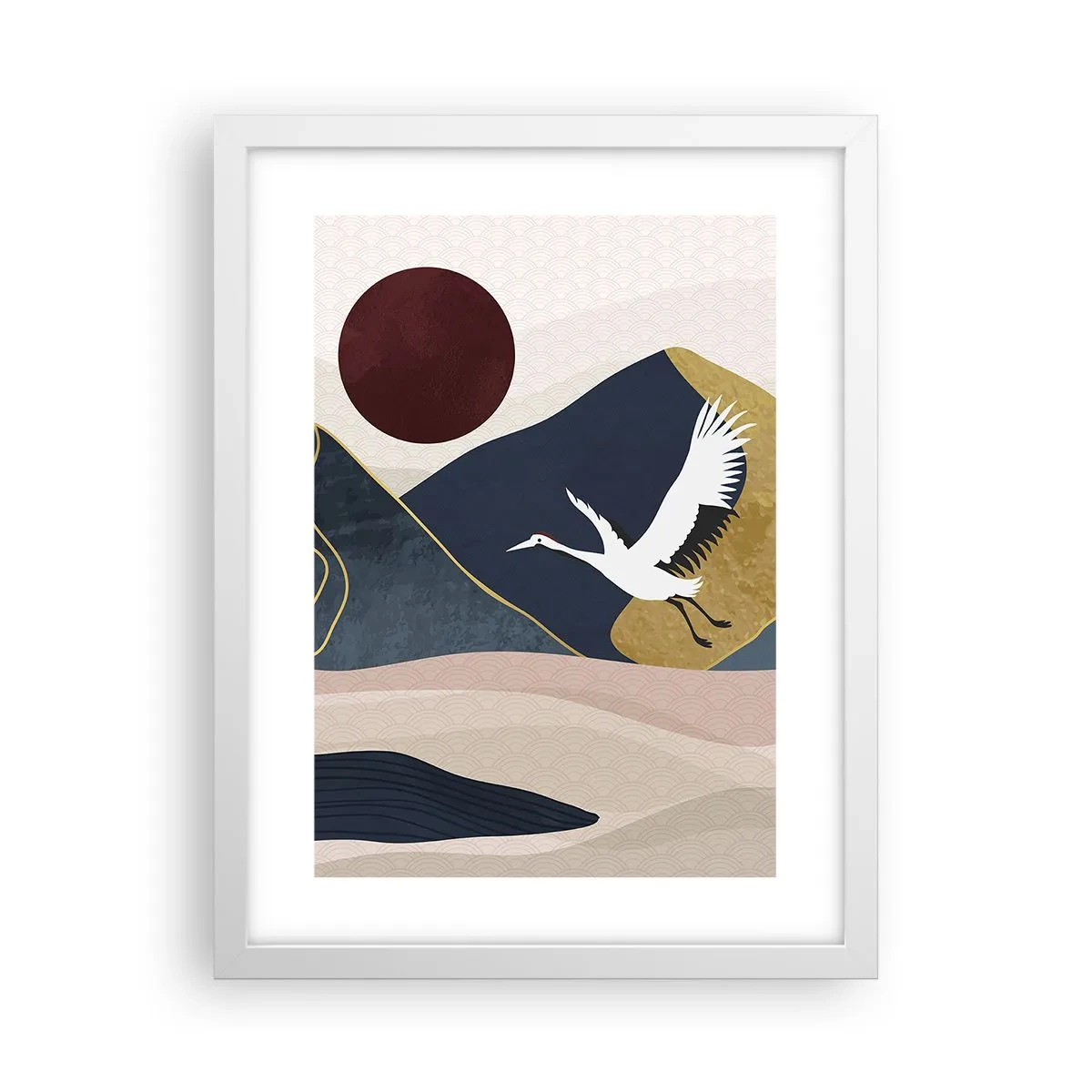 Poster in een witte lijst - Het is weer een dag GEGAAN - 30x40 cm