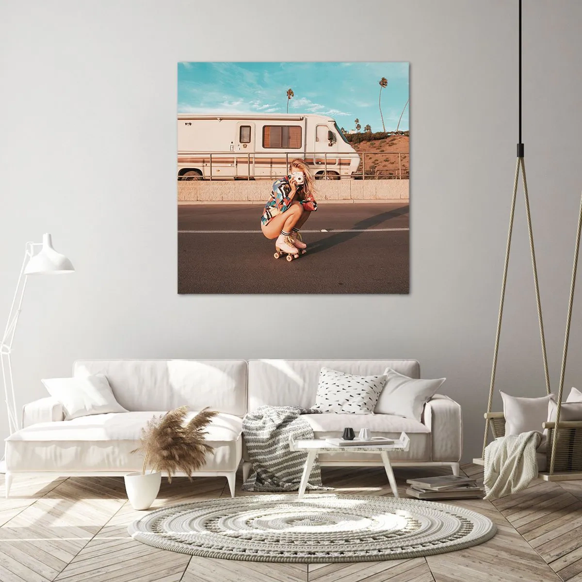 Schilderen op canvas - Lach alsjeblieft! - 60x60 cm