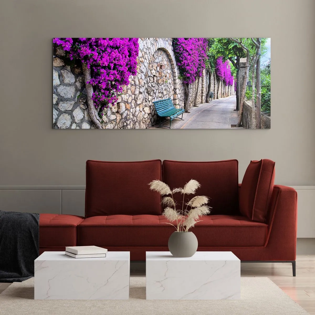 Schilderen op glas - Laten we elkaar zo snel mogelijk ontmoeten - 120x50 cm