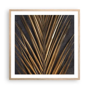 Een poster in een licht eiken lijst - Het goud van de tropen - 60x60 cm