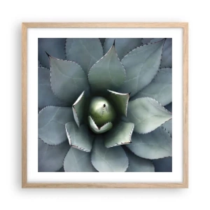 Een poster in een licht eiken lijst - Het trekt aan en waarschuwt - 50x50 cm