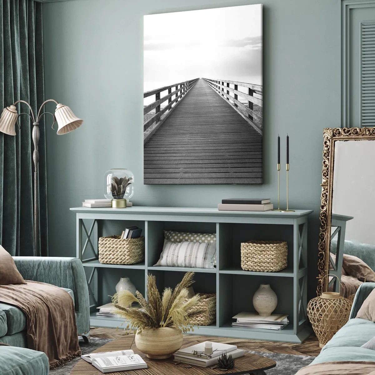 Schilderen op canvas - In de verte ... - 45x80 cm