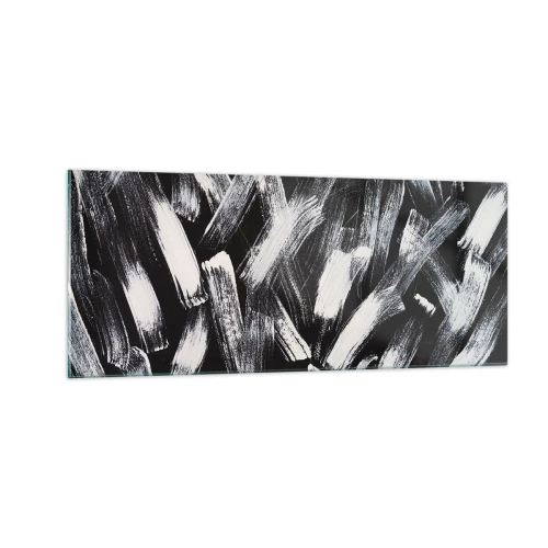 Schilderen op glas - Abstractie in de industriële spirit - 100x40 cm