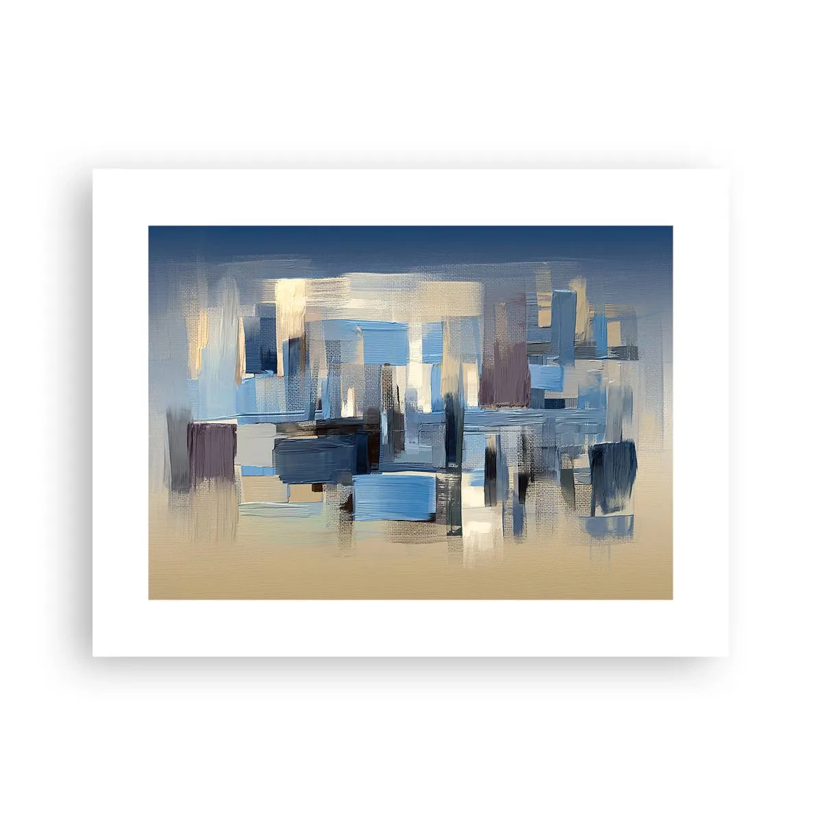 Poster - Blauwe constructie - 40x30 cm