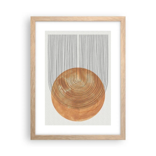 Een poster in een licht eiken lijst - Zonnige compositie - 30x40 cm