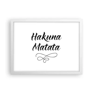 Poster in een witte lijst - Beste advies - 40x30 cm