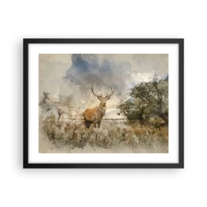 Poster in een zwarte lijst - Waardigheid - kracht - waardigheid - 50x40 cm