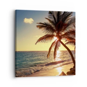 Schilderen op canvas - Zomer onder de palmbomen - 30x30 cm