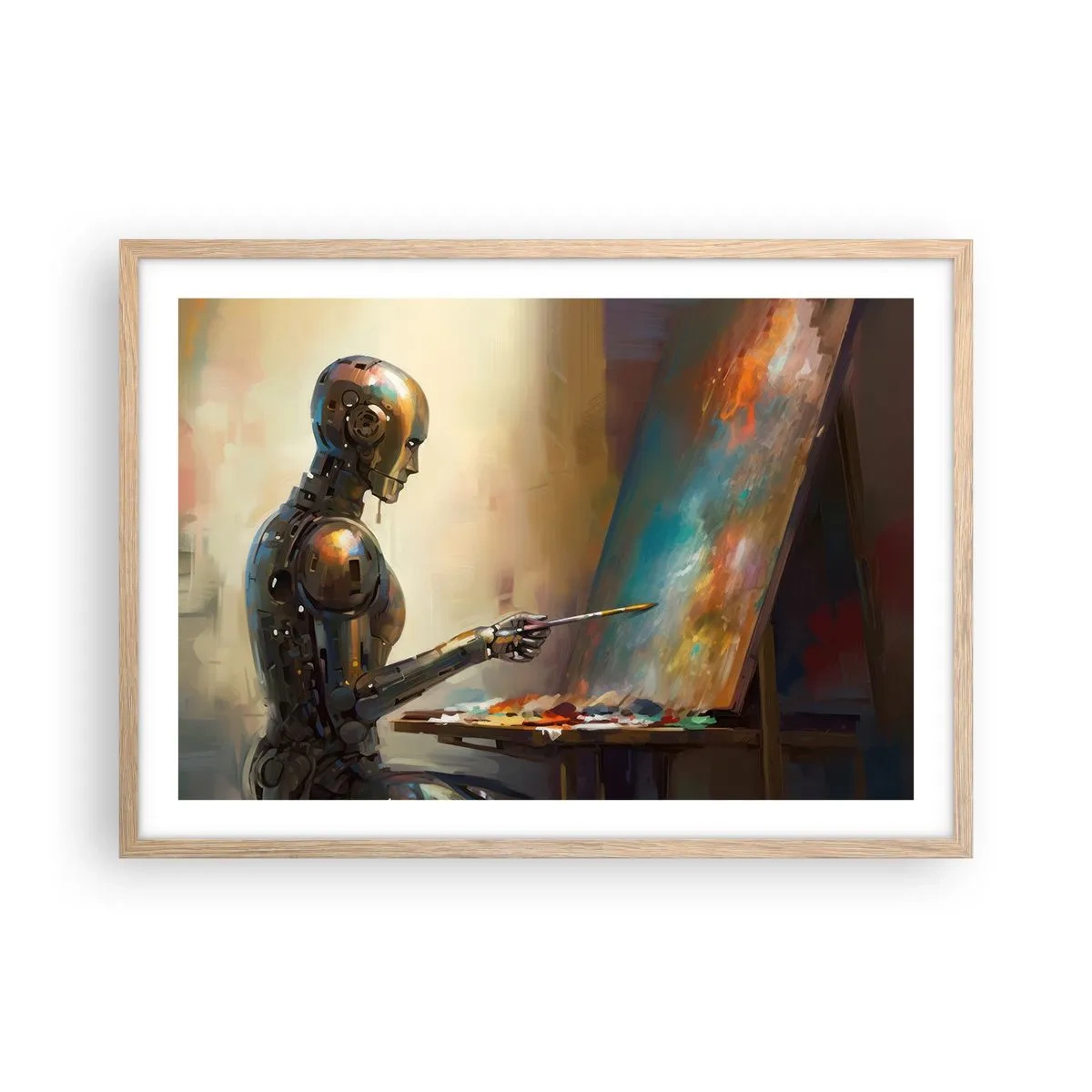 Een poster in een licht eiken lijst - De kunst van de toekomst - 70x50 cm