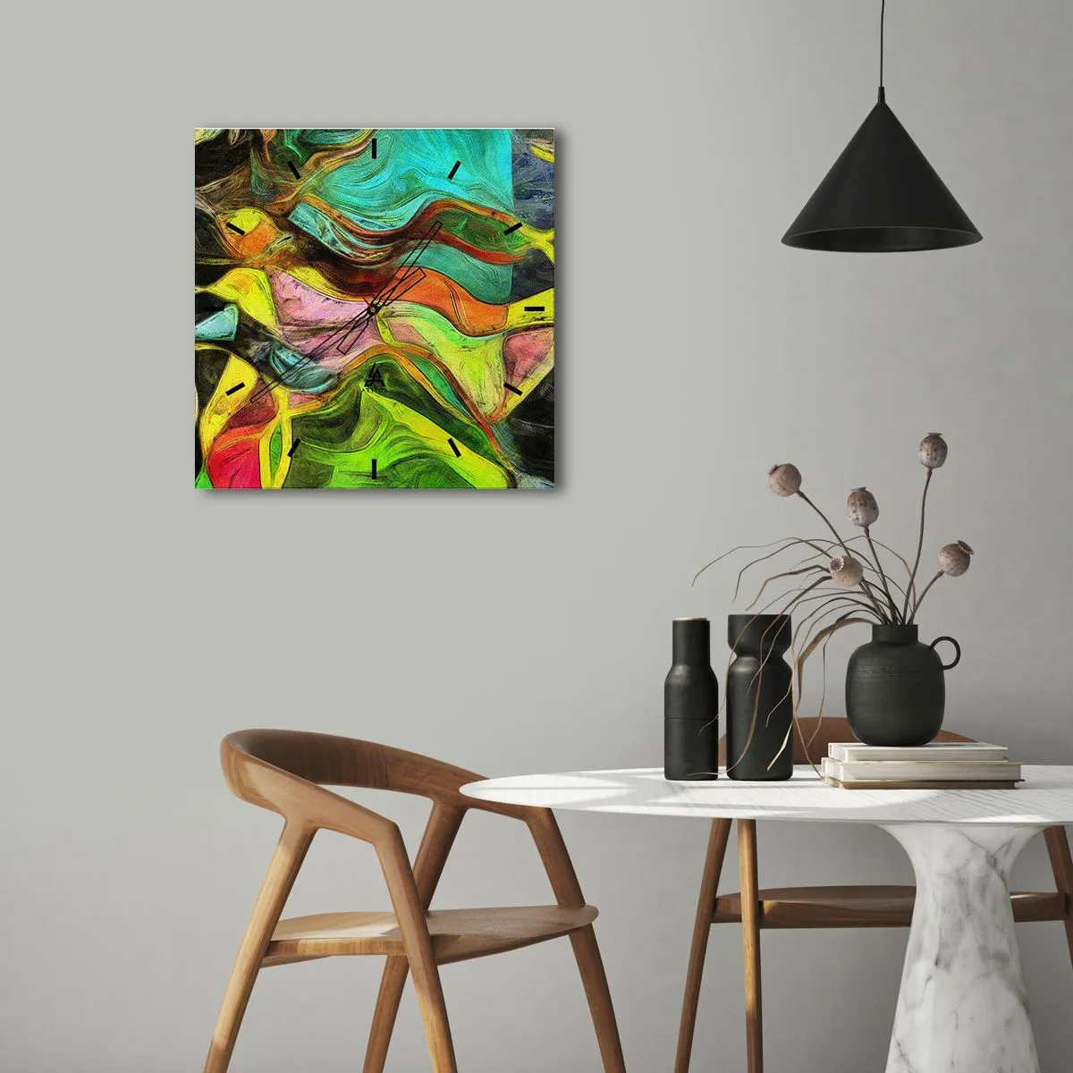 Wandklok - Klok - Beweging is leven - 30x30 cm