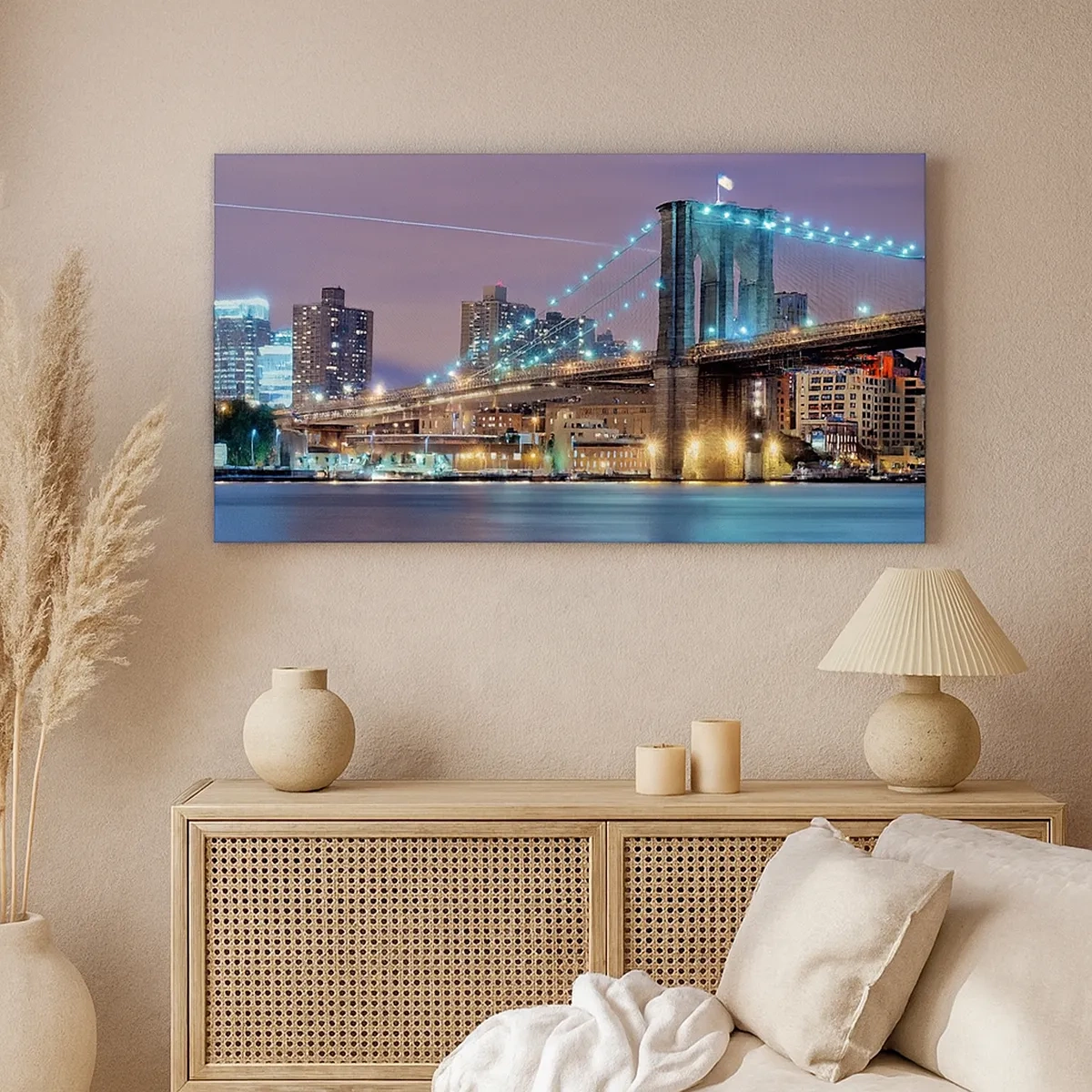 Schilderen op canvas - Al vele jaren de Brooklyn Bridge - 30x30 cm