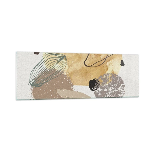 Schilderen op glas - Toegepaste plumcologie - 90x30 cm
