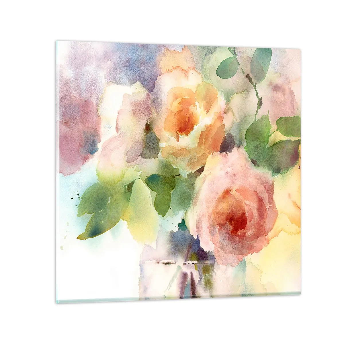 Schilderen op glas - Delicaat als aquarel - 30x30 cm