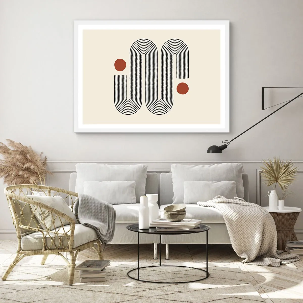 Poster in een witte lijst - Van het begin tot het eind - 40x30 cm