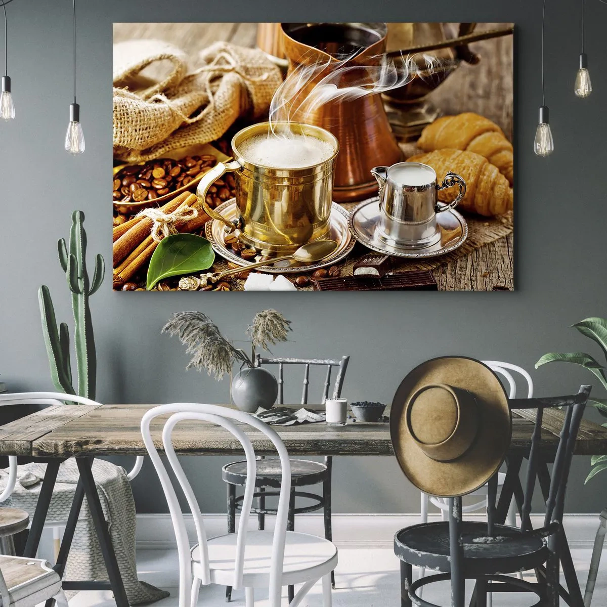 Schilderen op canvas - Prettige dag! - 120x80 cm