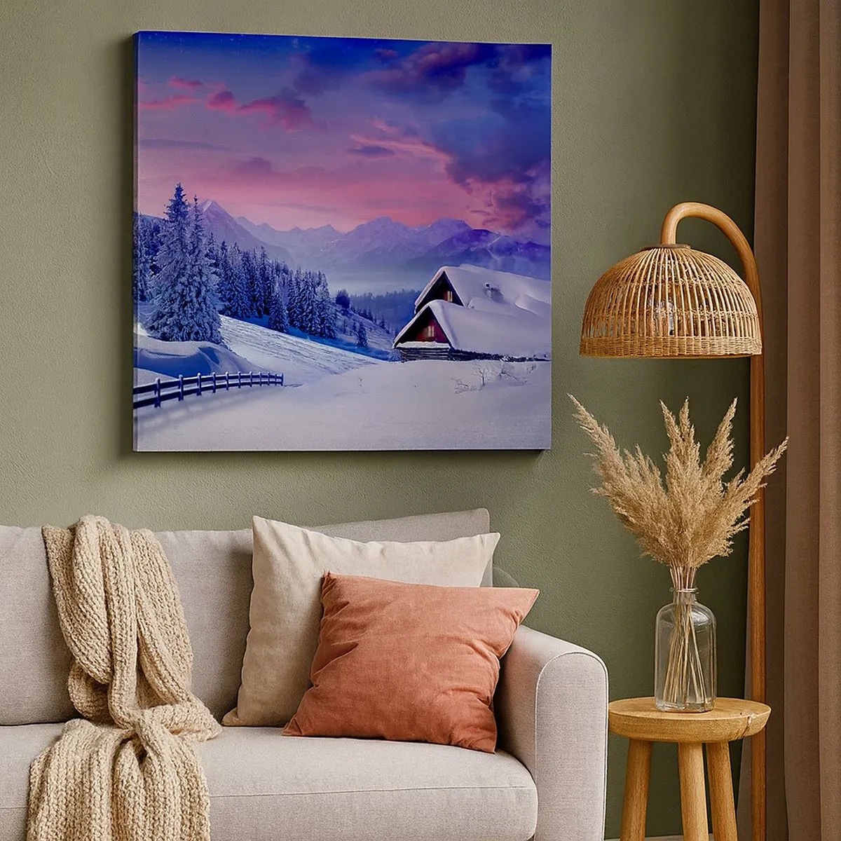 Schilderen op canvas - Stille nacht - 30x30 cm