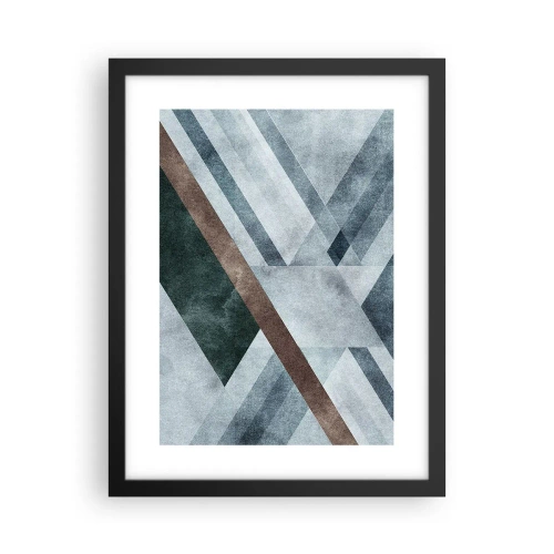 Poster in een zwarte lijst - Verfijnde elegantie van geometrie - 30x40 cm