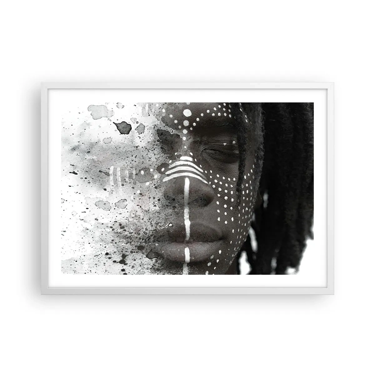 Poster in een witte lijst - Ontdek de oergeest - 70x50 cm