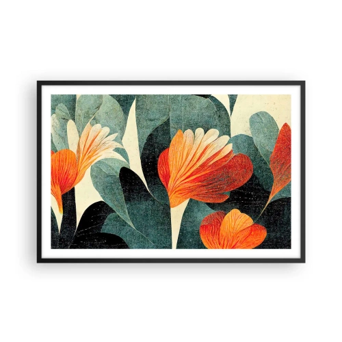 Poster in een zwarte lijst - De hitte van de tropen en de koelte van het groen - 91x61 cm