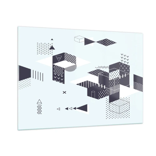 Schilderen op glas - In de ziel van een wiskundige - 100x70 cm