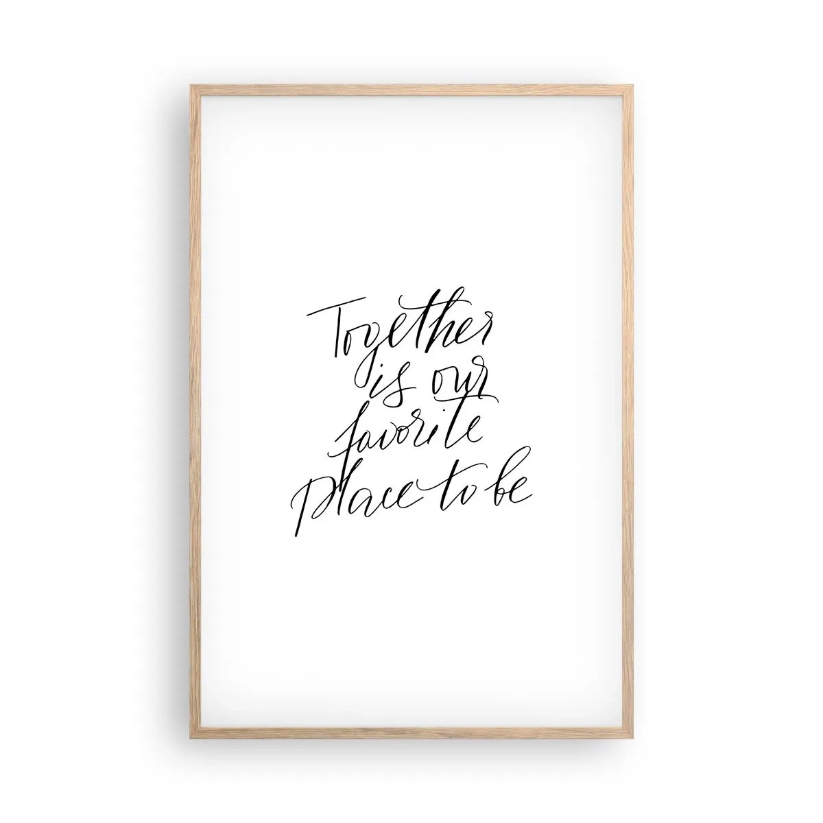 Een poster in een licht eiken lijst - Voel jij het ook? - 61x91 cm