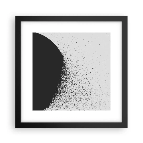 Poster in een zwarte lijst - Beweging van moleculen - 30x30 cm