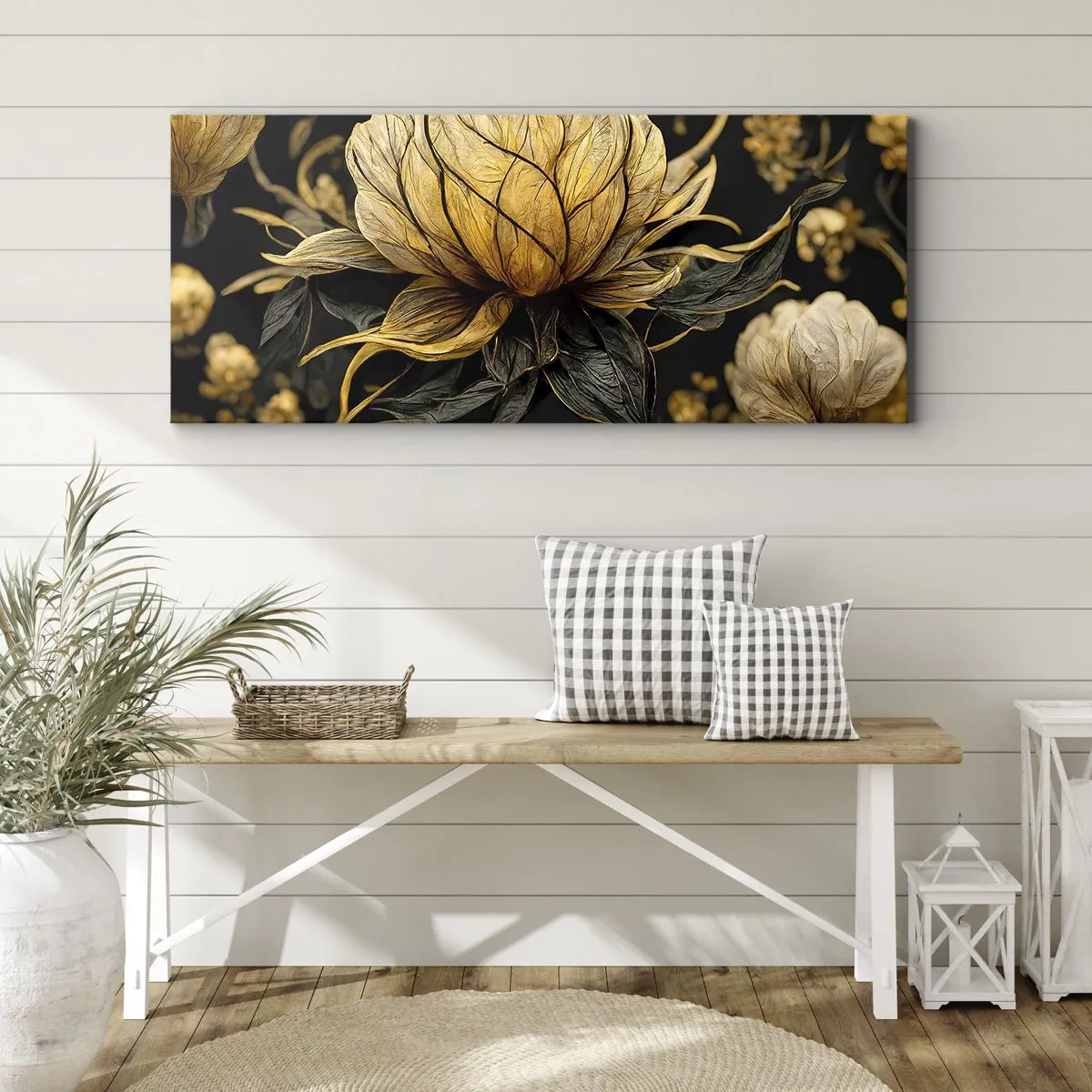 Schilderen op canvas - Subtiele kwetsbaarheid - 100x40 cm