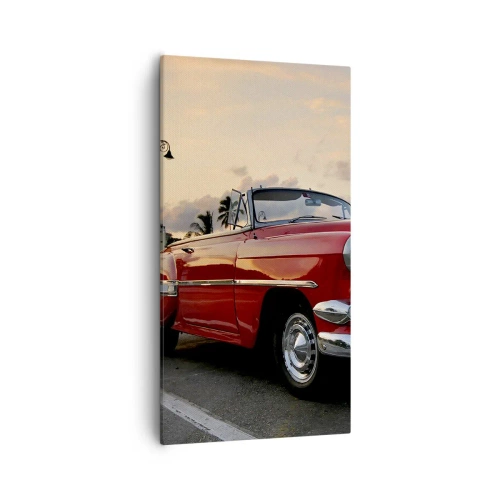 Schilderen op canvas - De rode hitte van de tropen - 55x100 cm