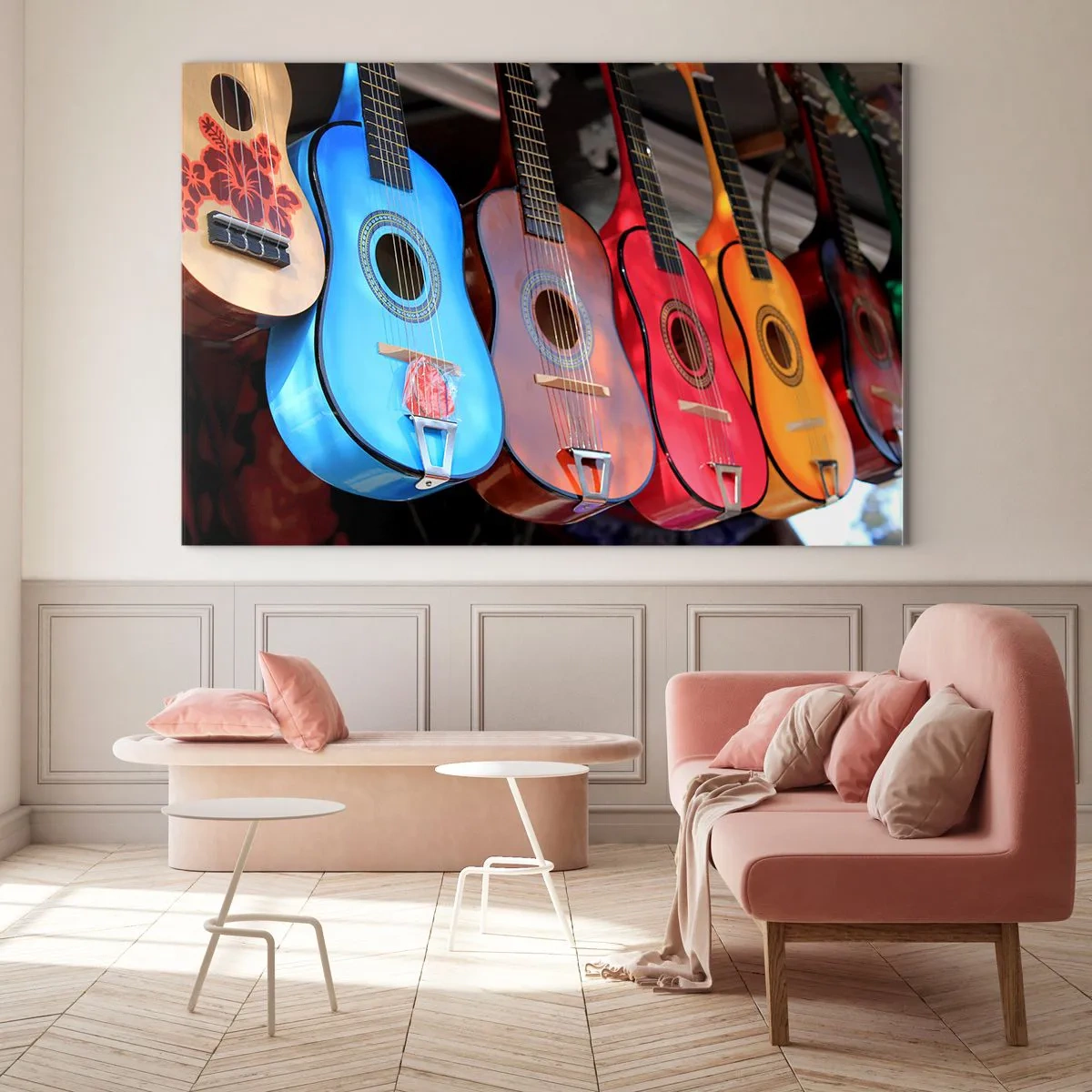 Schilderen op glas - Latijnse sfeer - 120x80 cm
