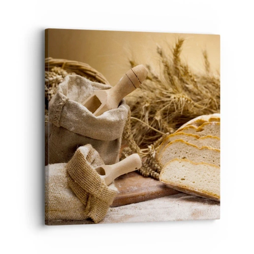 Schilderen op canvas - Alsof met mes gesneden! - 30x30 cm