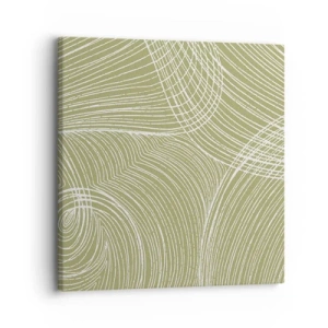 Schilderen op canvas - Ingewikkelde abstractie in wit - 30x30 cm