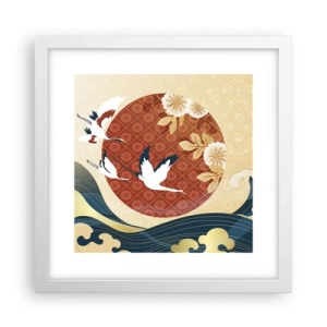 Poster in een witte lijst - Japans sprookje - 30x30 cm