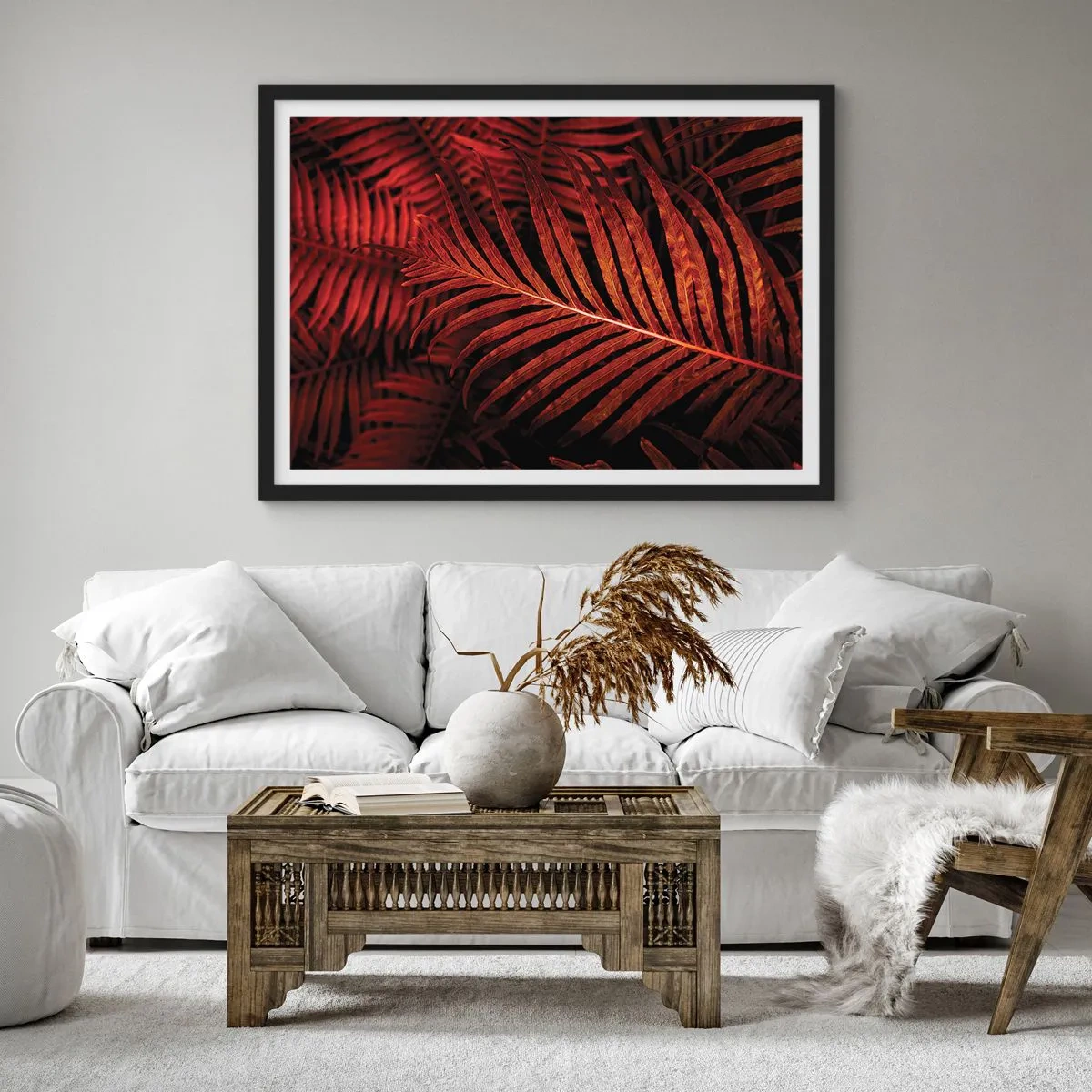 Poster in een zwarte lijst - De hitte van het leven - 40x30 cm