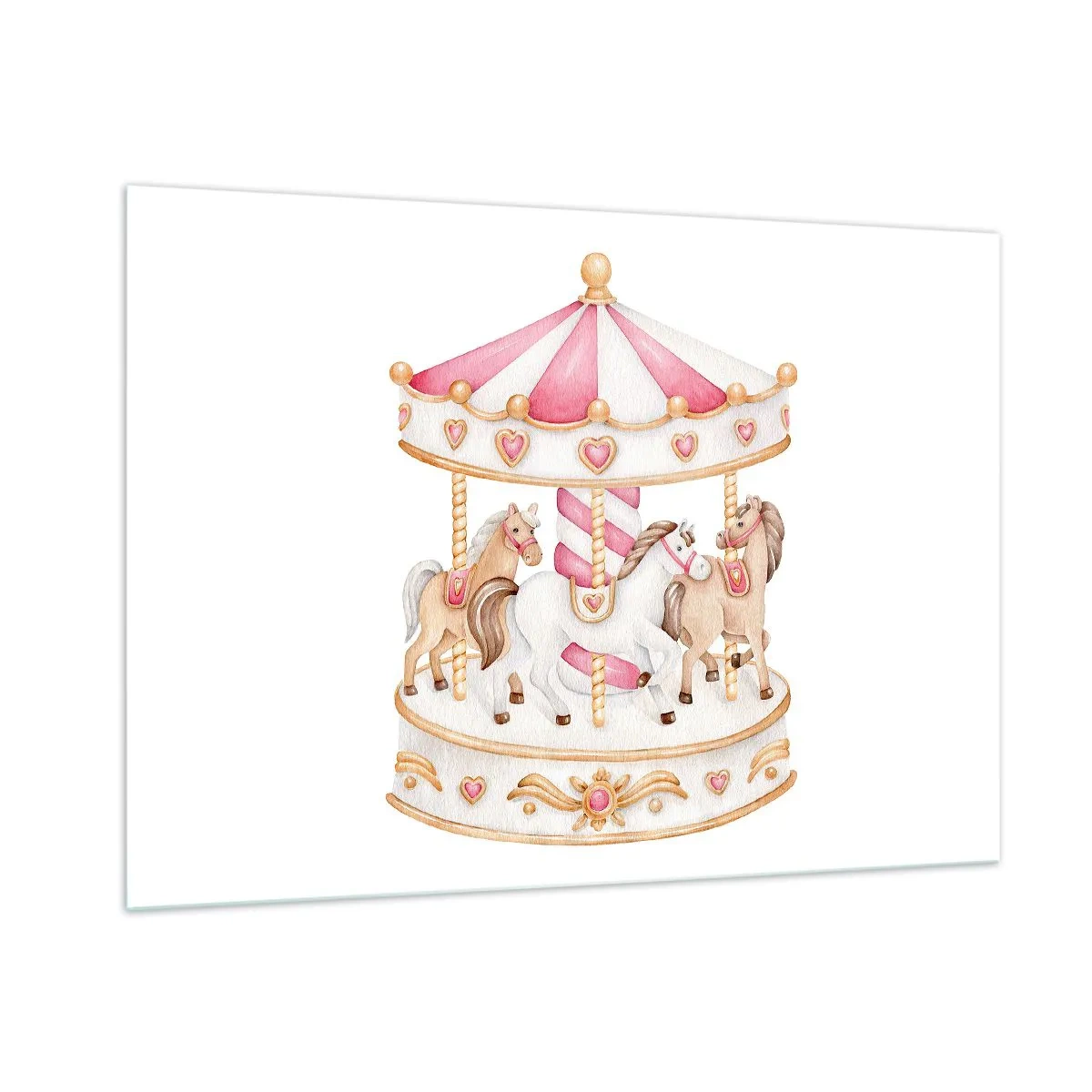 Schilderen op glas - De zoete kinderwereld - 100x70 cm