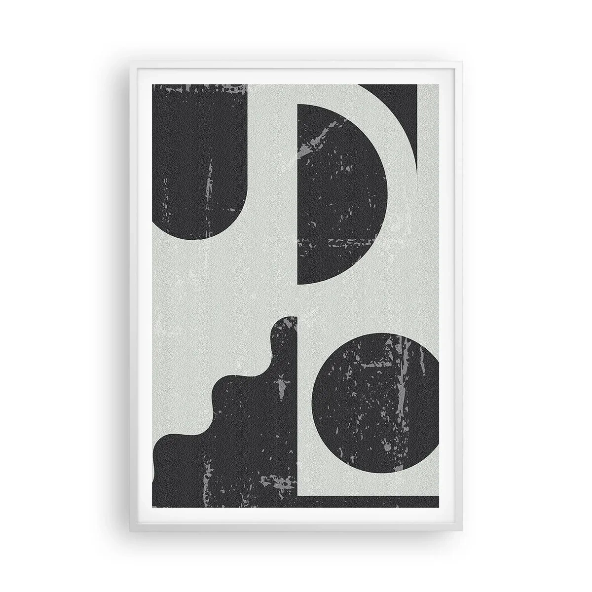 Poster in een witte lijst - Compositie boven en onder - 70x100 cm