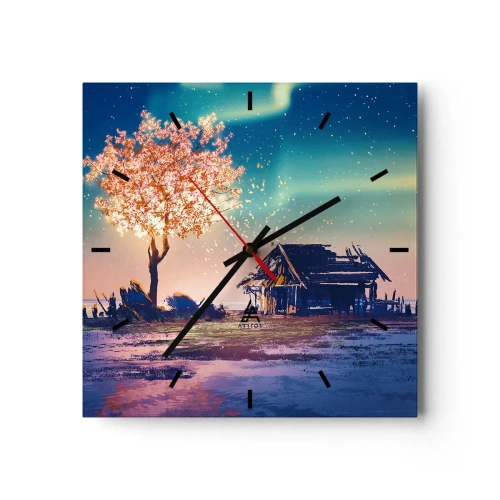 Wandklok - Klok - De natuur vergaat niet - 40x40 cm