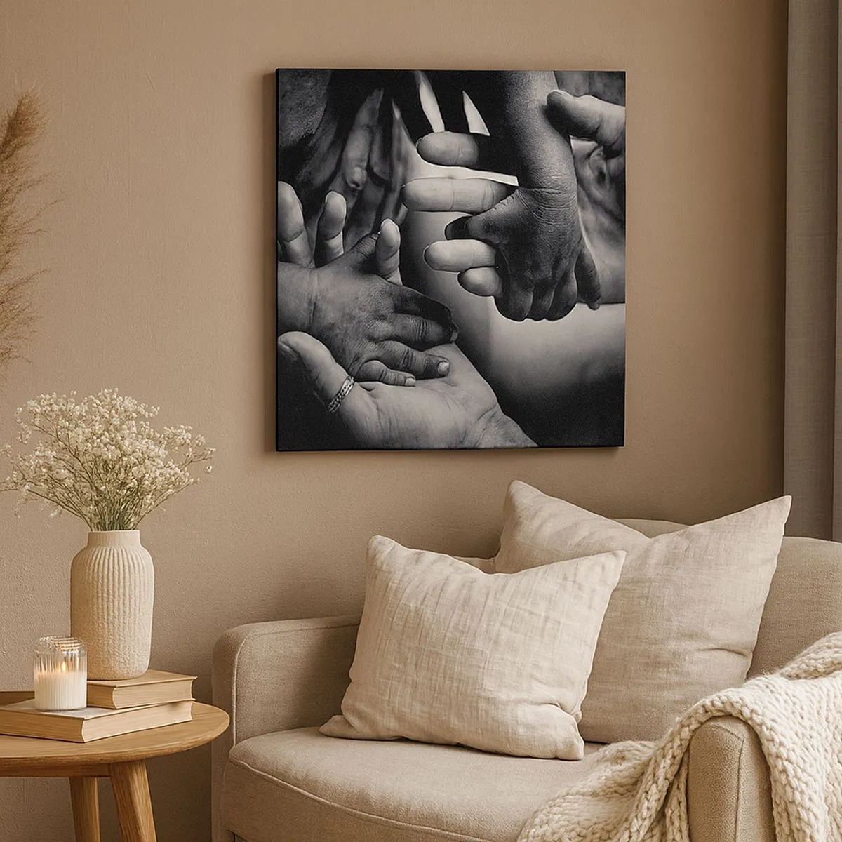 Schilderen op canvas - Om mens te zijn - 30x30 cm