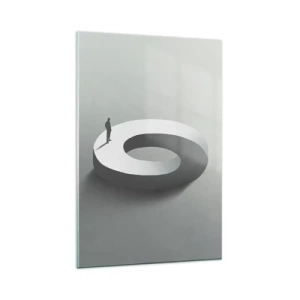 Schilderen op glas - En wees hier slim - 80x120 cm