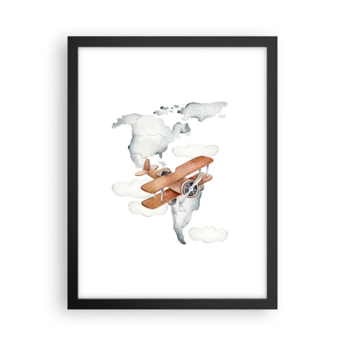 Poster in een zwarte lijst - In een pioniersgeest - 30x40 cm