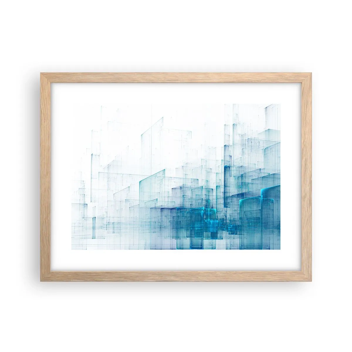 Een poster in een licht eiken lijst - Hoe ruimte geworden is - 40x30 cm