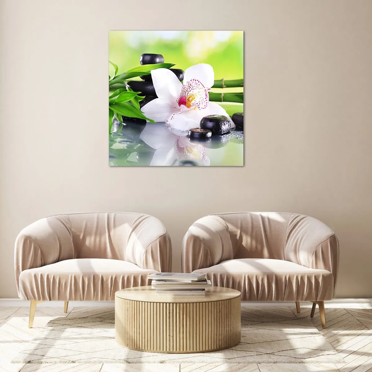 Schilderen op glas - Koele frisheid - 60x60 cm